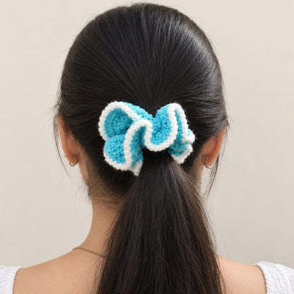 Flower Crochet Scrunchie — Handmade Hair Tie for Women & Girls