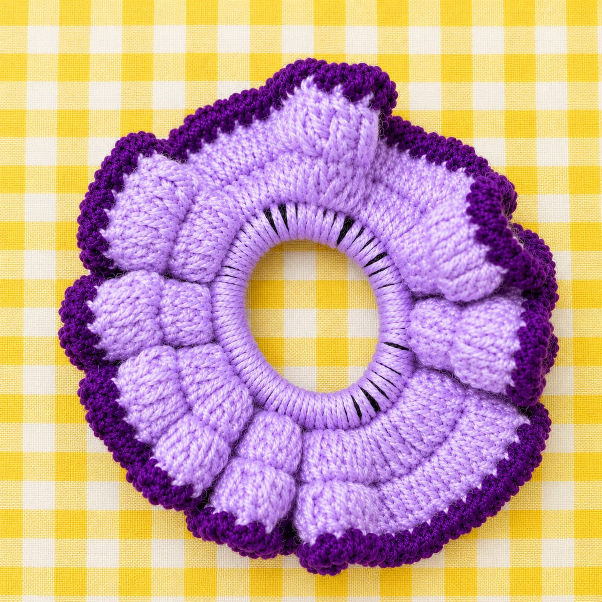 Flower Crochet Scrunchie — Handmade Hair Tie for Women & Girls