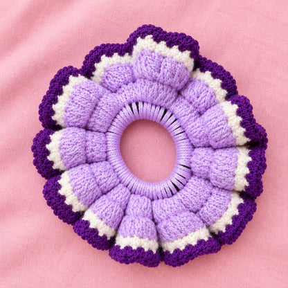 Flower Crochet Scrunchie — Handmade Hair Tie for Women & Girls